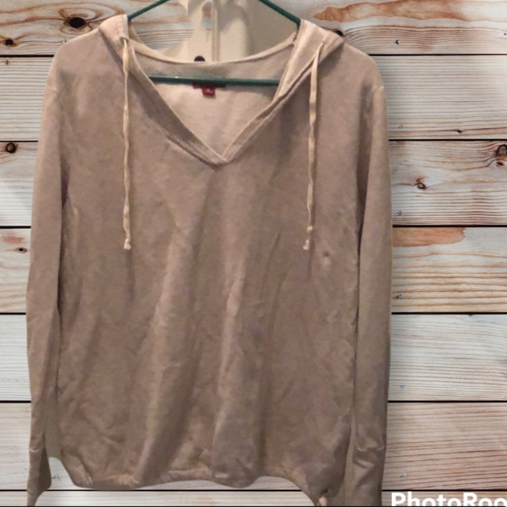 🌼Merona cream Sweater with hood sz Medium